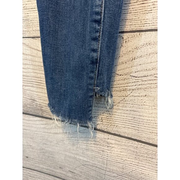 Frame Denim Le High Skinny Crop Jeans Distressed Raw Hem Size 27 - Picture 2 of 4